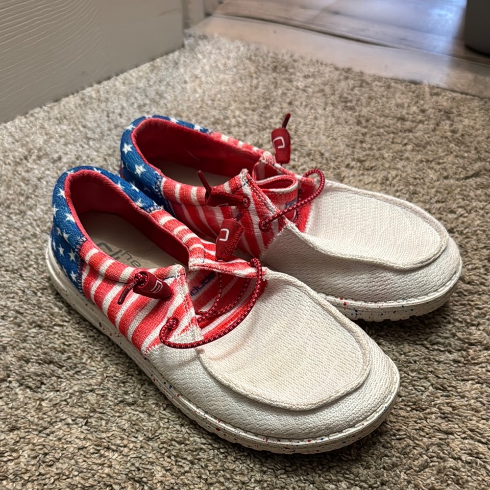 Hey Dude American Flag Slip-On Shoes